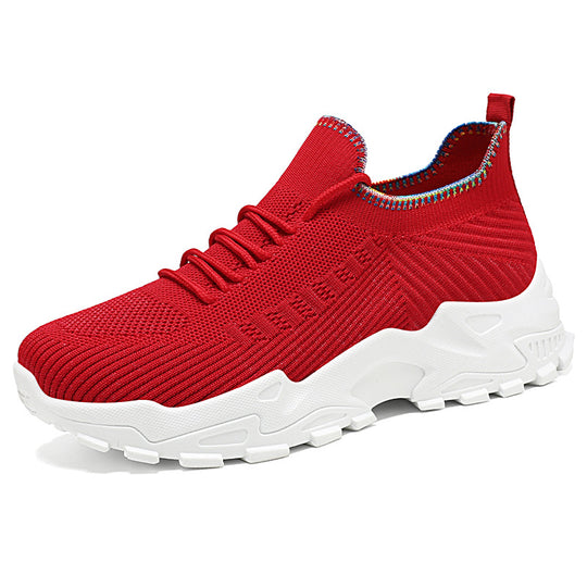 Damen Sportliche Knit Sneaker mit elastischem Fußbett R&B