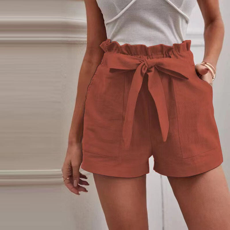 【Baumwolle】Lässige Einfarbige Shorts