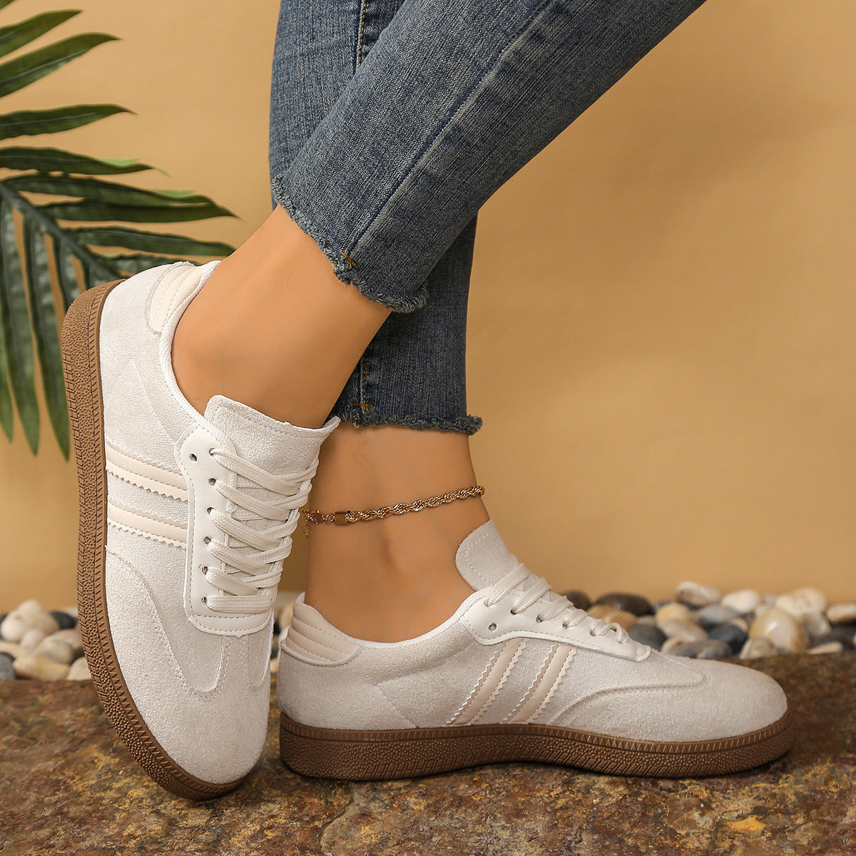 Damen Retro-Laufschuhe mit bequemer Sohle und hochwertigem Obermaterial R&B