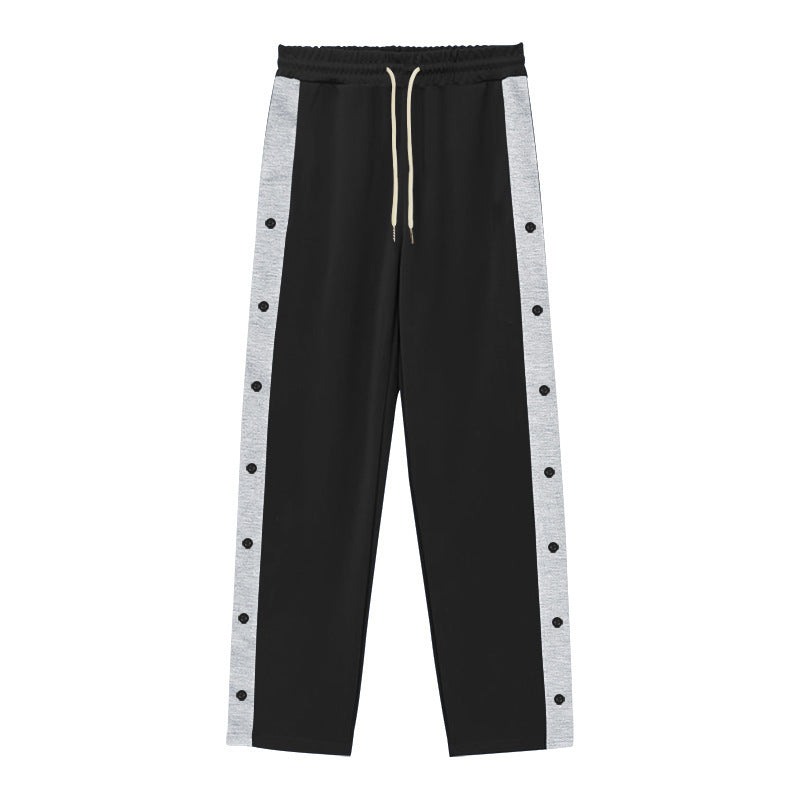 Damen Sportliche Freizeitpants mit Druckknöpfen an den Seiten R&B