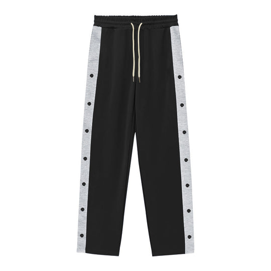 Damen Sportliche Freizeitpants mit Druckknöpfen an den Seiten R&B