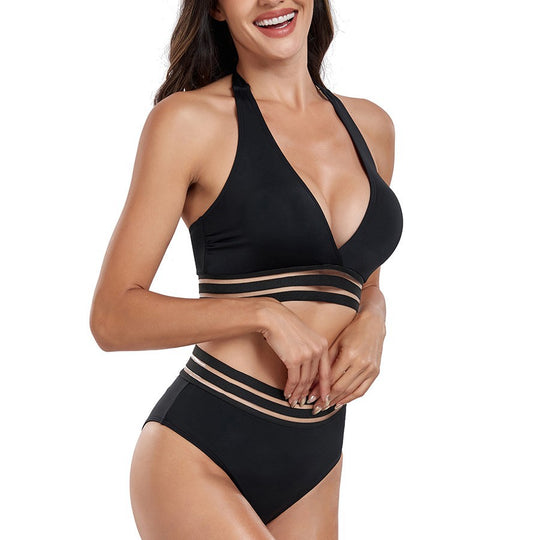 Damen Hochtailliertes Bikini-Set mit innovativem Cut-Out-Design R&B