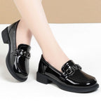 Damen Elegante und stilvolle Loafers mit Blockabsatz