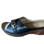 Damen Wedge-Pantoletten mit modischem Riemendesign und anatomischem Fußbett R&B