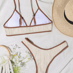 Damen Triangel-Bikini mit plissierten Details R&B