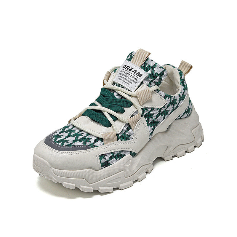 Damen Chunky Sneakers mit modischem Karomuster und komfortabler Dämpfung R&B
