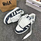 Damen Sportliche Sneakers im modernen Patchwork-Design