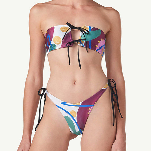 Damen Bandeau-Bikini mit stilvollem Bindesystem R&B