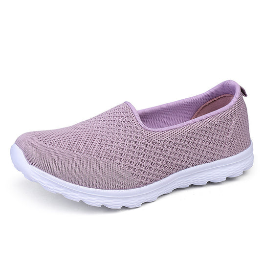 Damen nan leichter gestrickter Schlupfsneaker mit Glitzerfäden, elastischem Einstieg und flexibler Leichtsohle R&B