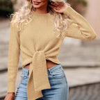 Damen modischer Pullover mit variabler Knöchelbindung R&B