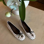 Damen Ballerinas mit charmantem Punktemuster und zierlichem Schleifendetail R&B