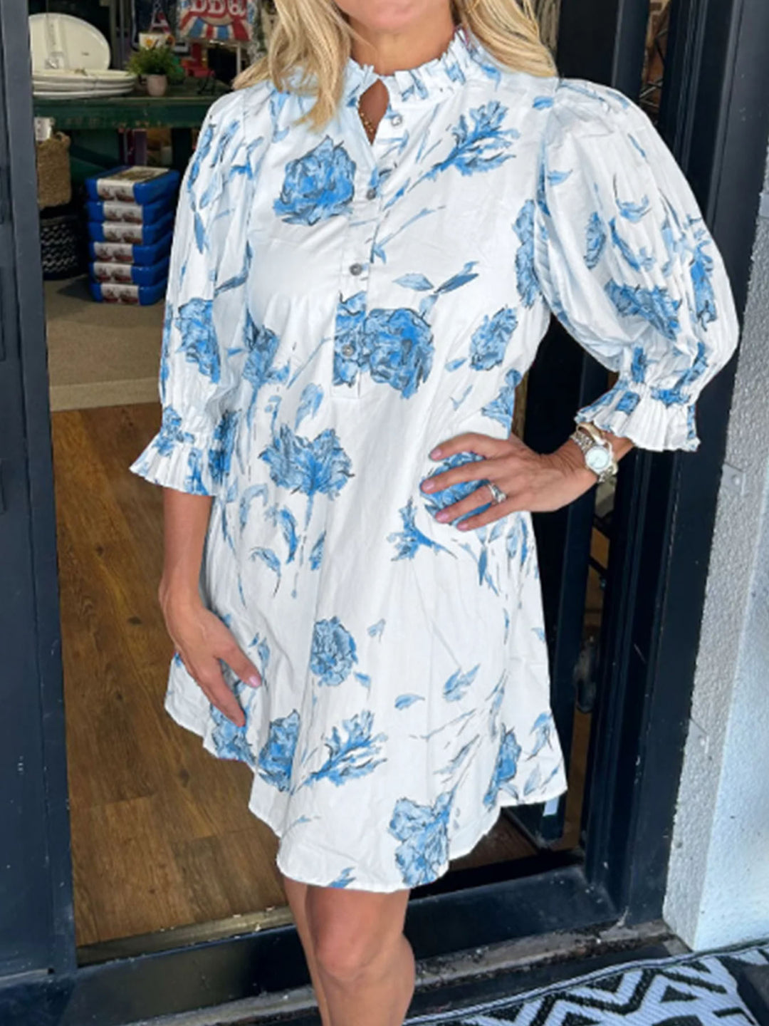 Damen Blusenkleid R&B
