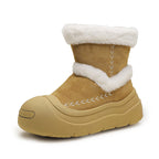 Damen gefütterte Winterboots mit hochwertigem Kunstfellkragen und rutschfester Sohle R&B