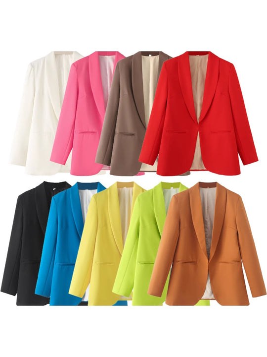 Damen eleganter Blazer mit modernem Schnitt und praktischen Taschen R&B