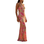 Damen figurbetontes Strapless-Kleid mit floralen Elementen R&B