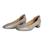 Damen Elegante Blockabsatz-Ballerinas mit geschmeidiger Oberfläche