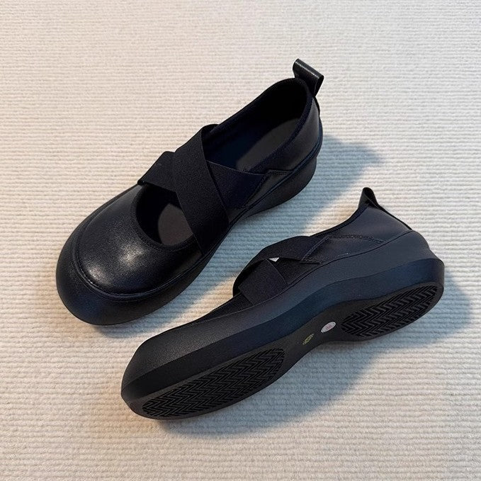 Damen Ballerinas mit elastischem Kreuzband und dämpfender Sohle R&B