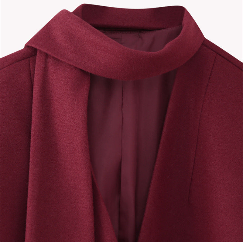 Damen modische Blazerjacke mit abnehmbarer Schalkragen R&B