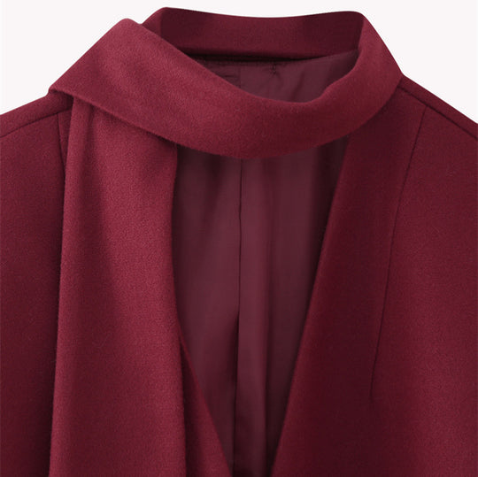 Damen modische Blazerjacke mit abnehmbarer Schalkragen R&B