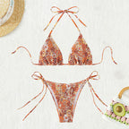 Damen Triangel-Bikini mit trendigem Rüschendesign
