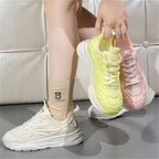 Damen Sportliche Sneaker mit atmungsaktiver Netzstruktur und dämpfender Sohle R&B