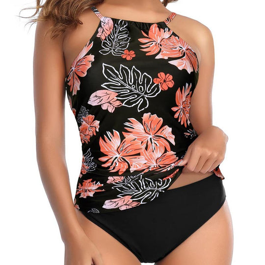 Damen Tankini-Oberteil mit elegantem Raffung und floralem Design R&B