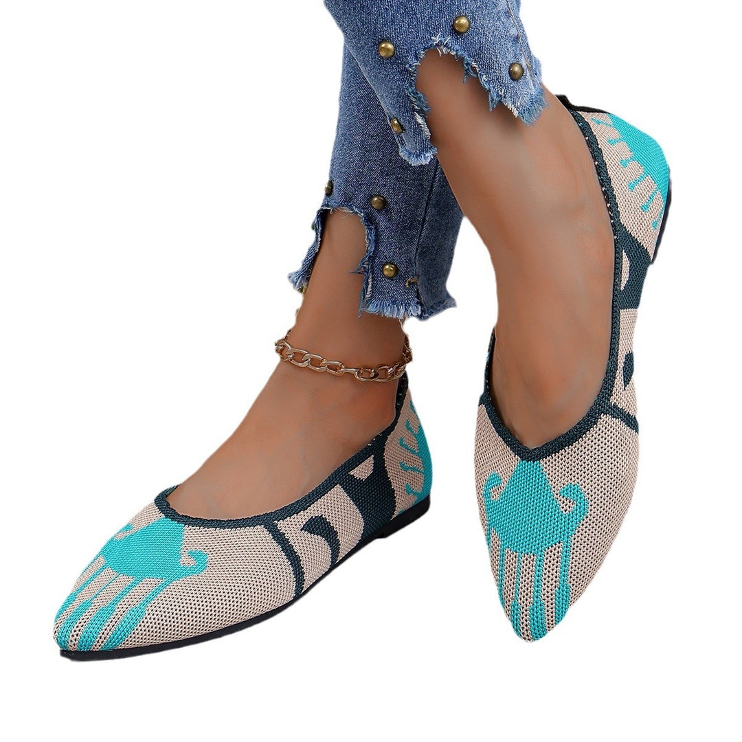 Damen Ballerinas mit modernem Leopardenmuster und bequemer Sohle R&B