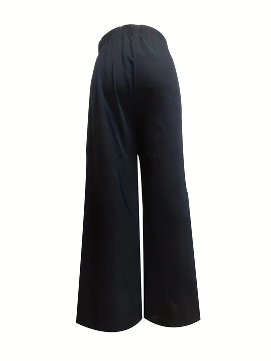 Damen Weite Sommerhose mit elastischem Bund und lockerer Passform R&B