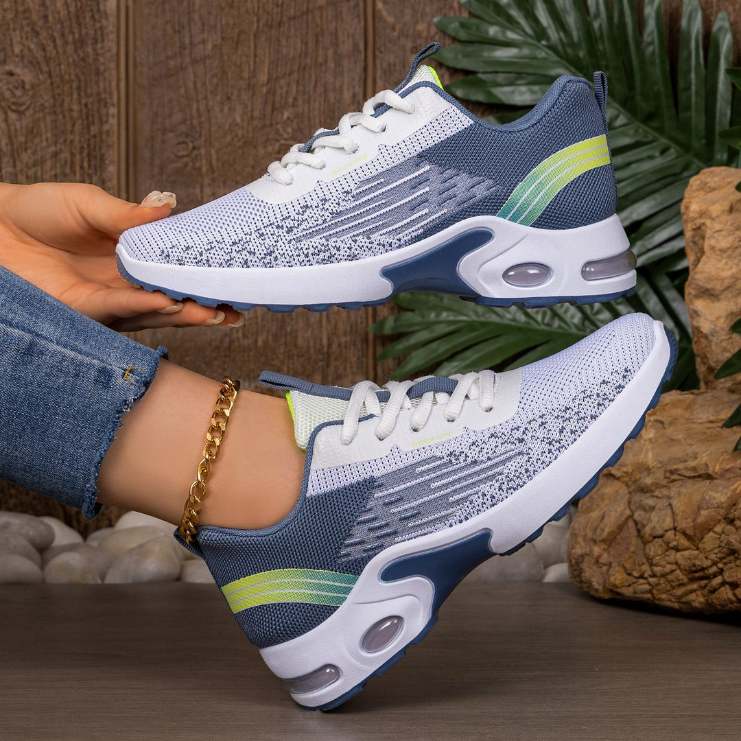 Damen Sportliche Leichtgewicht-Sneakers mit atmungsaktiver Oberflächenstruktur R&B