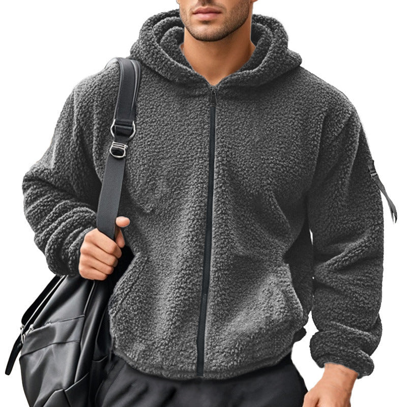 Herren Fleecekapuzenpullover mit ergonomischem Schnitt und praktischen Reißverschlusstaschen R&B