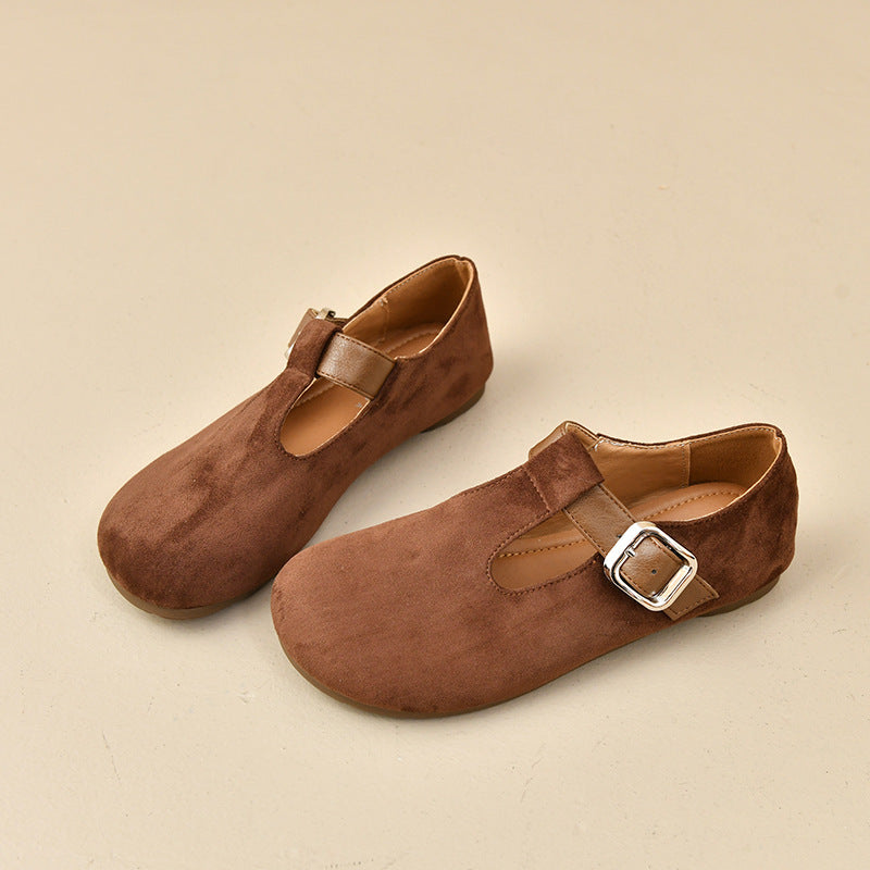 Damen Mokassins mit modischem Riemen und bequemer Sohle R&B