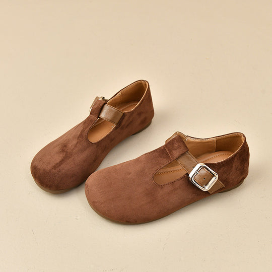 Damen Mokassins mit modischem Riemen und bequemer Sohle R&B