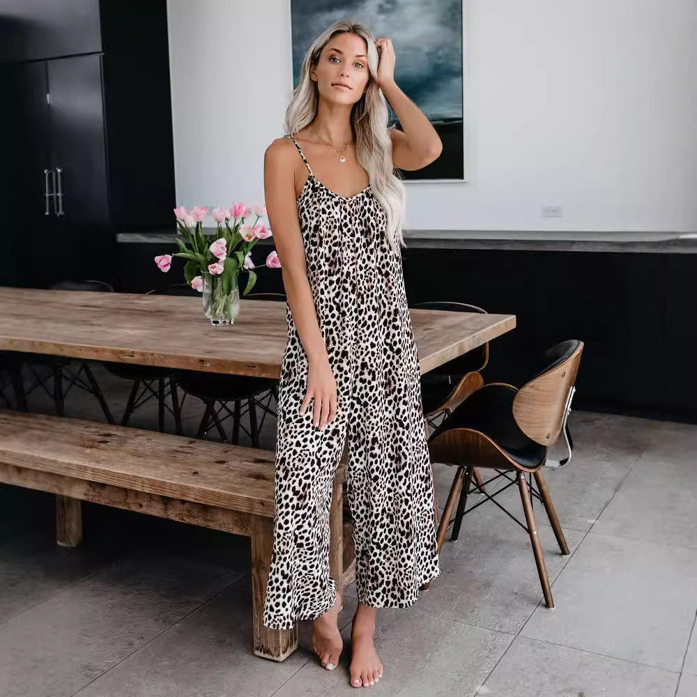 Damen Lässiger Maxijumpsuit aus leichtem Stoff mit Tie-Dye-Muster R&B