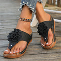 Damen Blumenschmuck Zehentrenner-Sandalen mit gepolsterter Sohle R&B