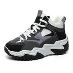 Damen sportliche High-Top Sneakers mit dämpfendem Sohlenprofil R&B