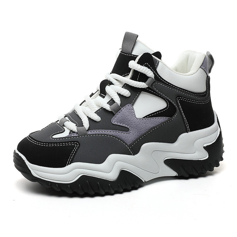 Damen sportliche High-Top Sneakers mit dämpfendem Sohlenprofil R&B