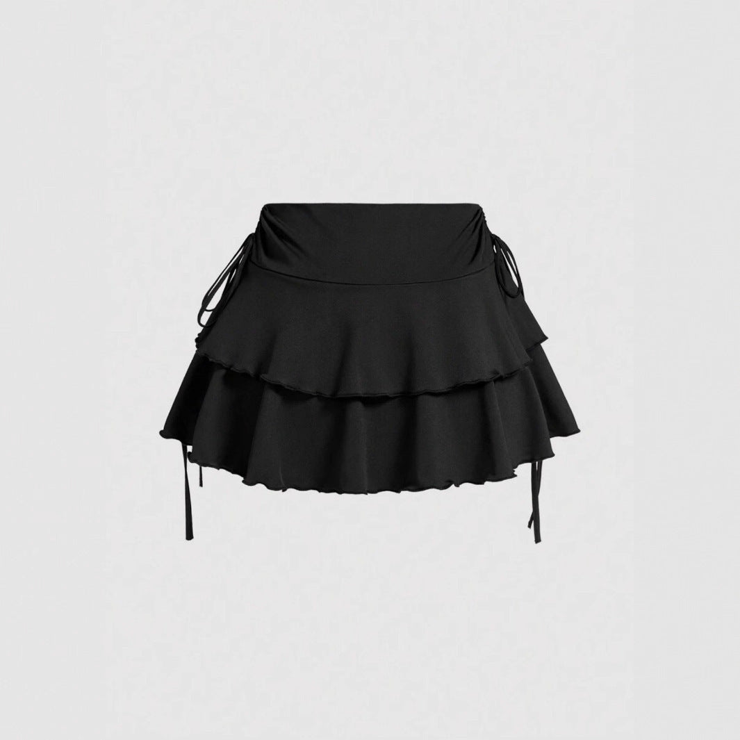 Damen Sommerliches Crop-Top und Mini-Rock Set R&B