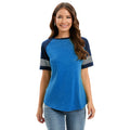 Damen sportliches Raglan-T-Shirt mit Streifenmuster R&B