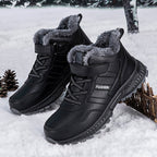 Damen Warmgefütterte Winterstiefel mit rutschfester Sohle und Klettverschluss R&B