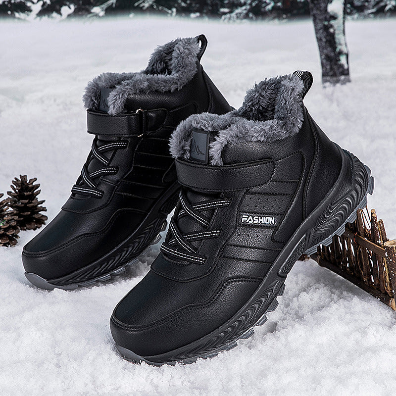 Damen Warmgefütterte Winterstiefel mit rutschfester Sohle und Klettverschluss R&B