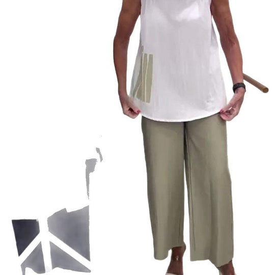 Damen lässige Bluse mit asymmetrischem Saum und praktischen Taschen Heidi-Mode