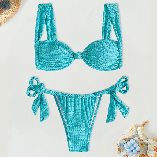 Damen Hochwertiger Bikini mit verspielten Schleifen R&B