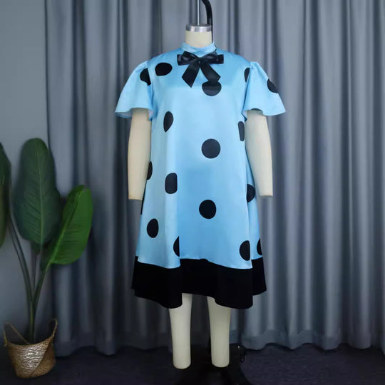 Damen Verspieltes Punktekleid mit schickem Schleifendetail R&B