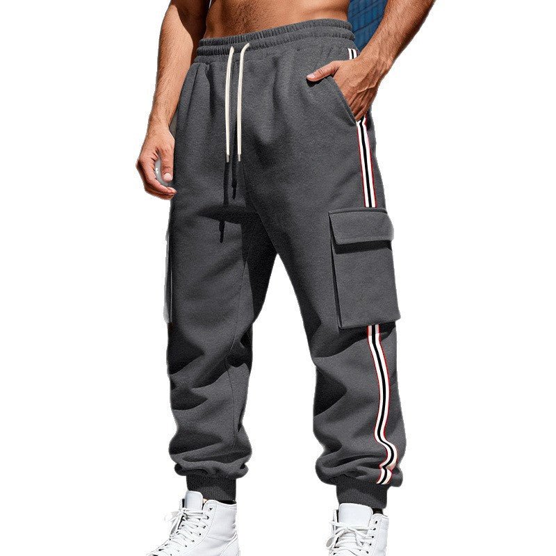 Herren nan Cargojogginghose mit Kordelzug, seitlichen Cargotaschen und elastischen Bündchen R&B