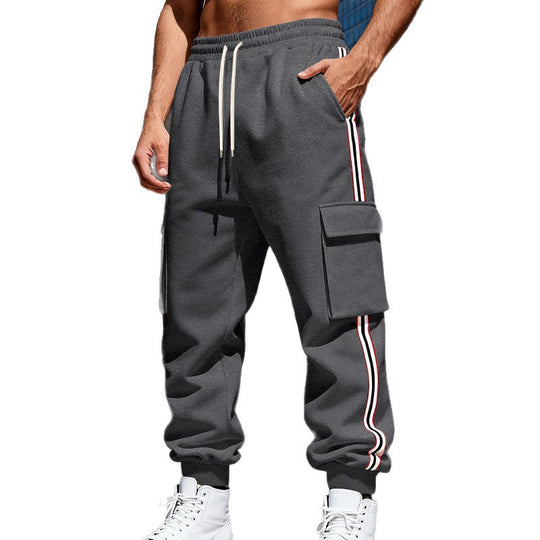 Herren nan Cargojogginghose mit Kordelzug, seitlichen Cargotaschen und elastischen Bündchen R&B
