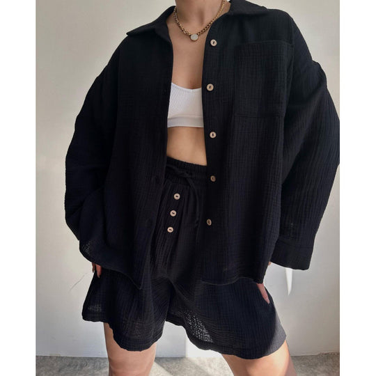 Damen modische und lässige Shirtjacke R&B