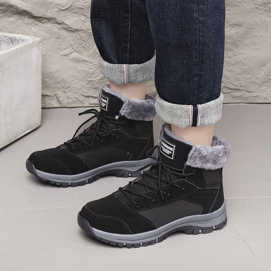 Damen gefütterte Winterstiefel mit rutschfester Sohle und isolierendem Kragen R&B