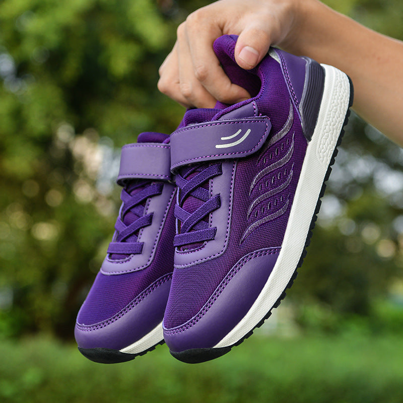 Damen Sportliche Sneakers mit verstellbarem Klettverschluss und atmungsaktiver Oberflächenstruktur R&B