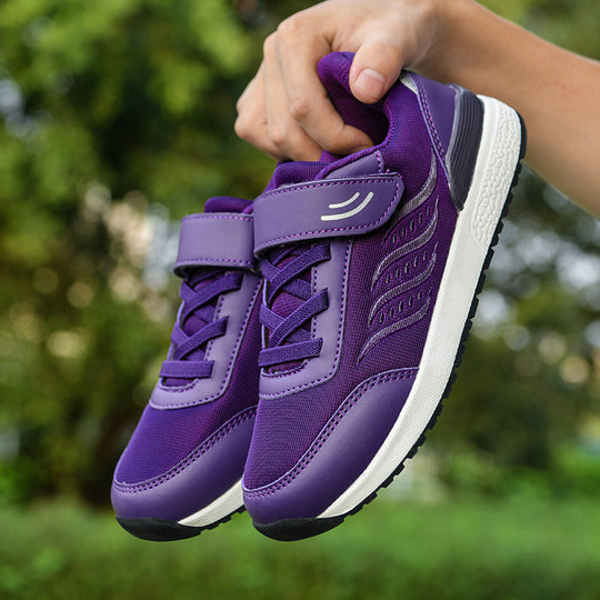 Damen Sportliche Sneakers mit verstellbarem Klettverschluss und atmungsaktiver Oberflächenstruktur R&B