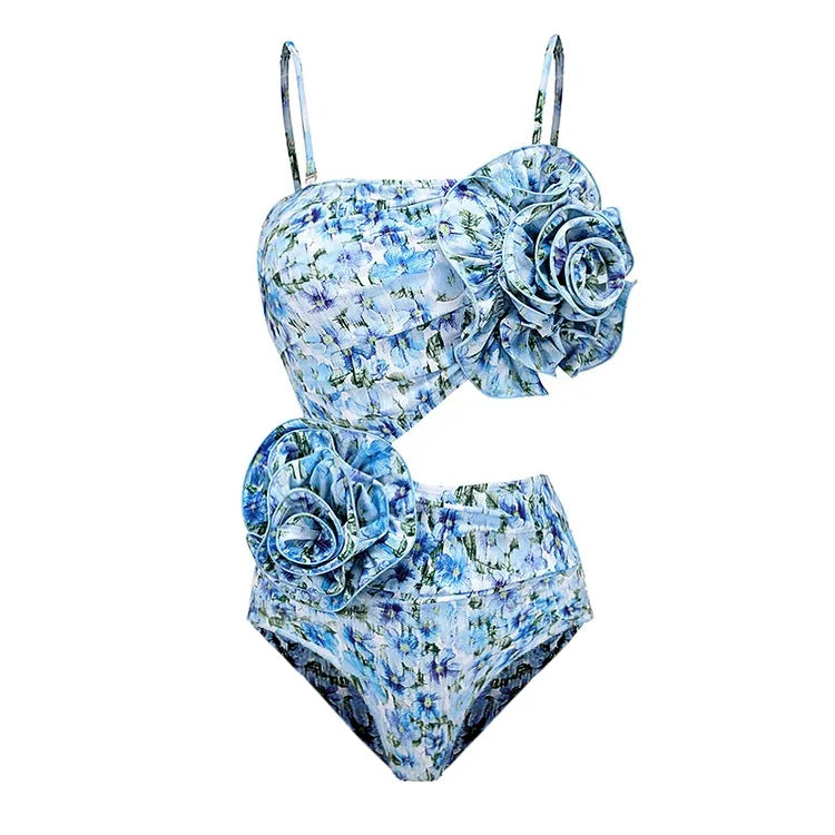 Damen Badeanzug mit bezauberndem Cut-Out-Design und überschnittenem Ausschnitt R&B
